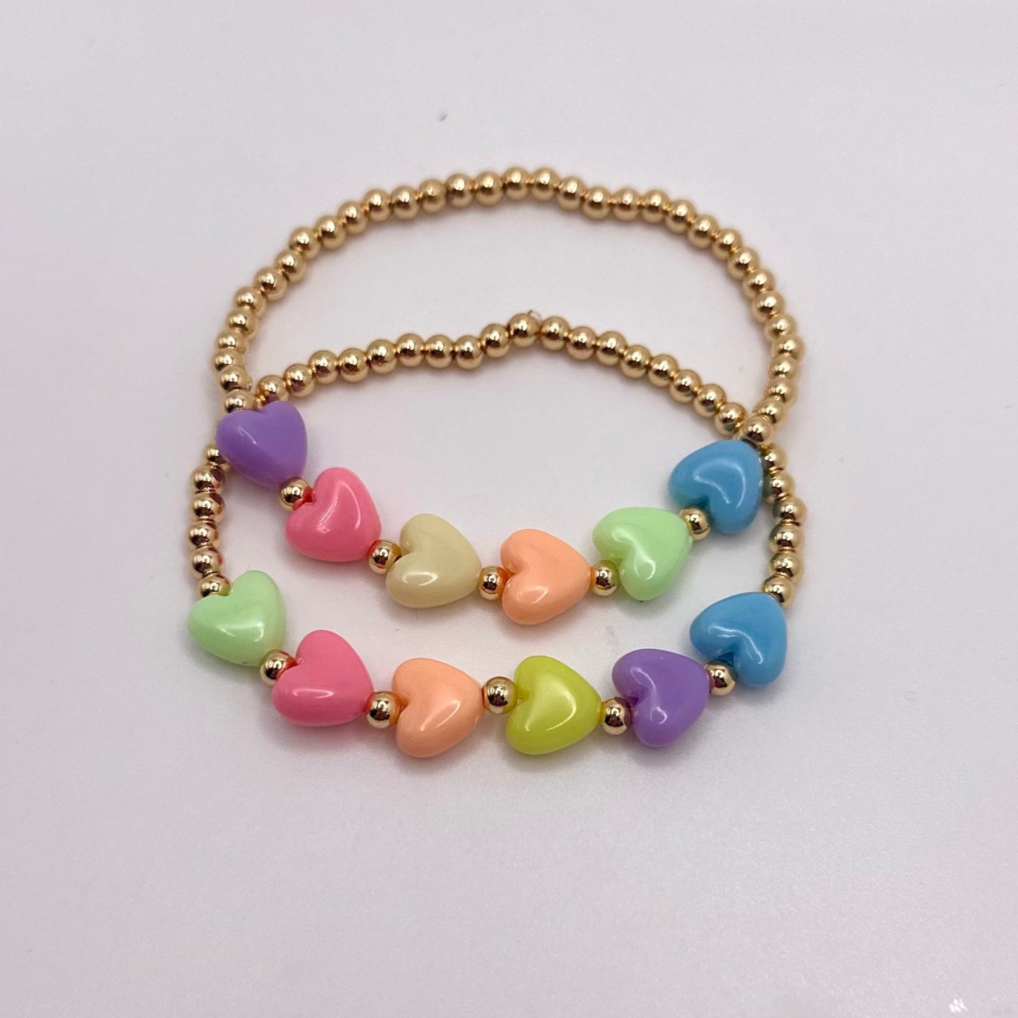 Kid's Rainbow Heart Bracelet
