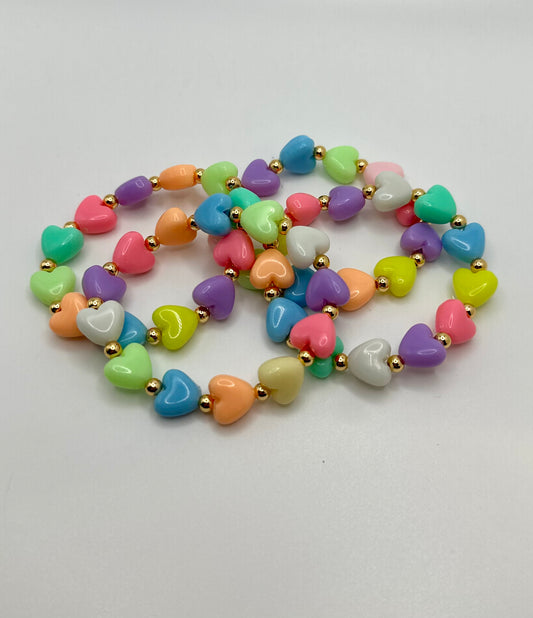 Colorful heart bracelet