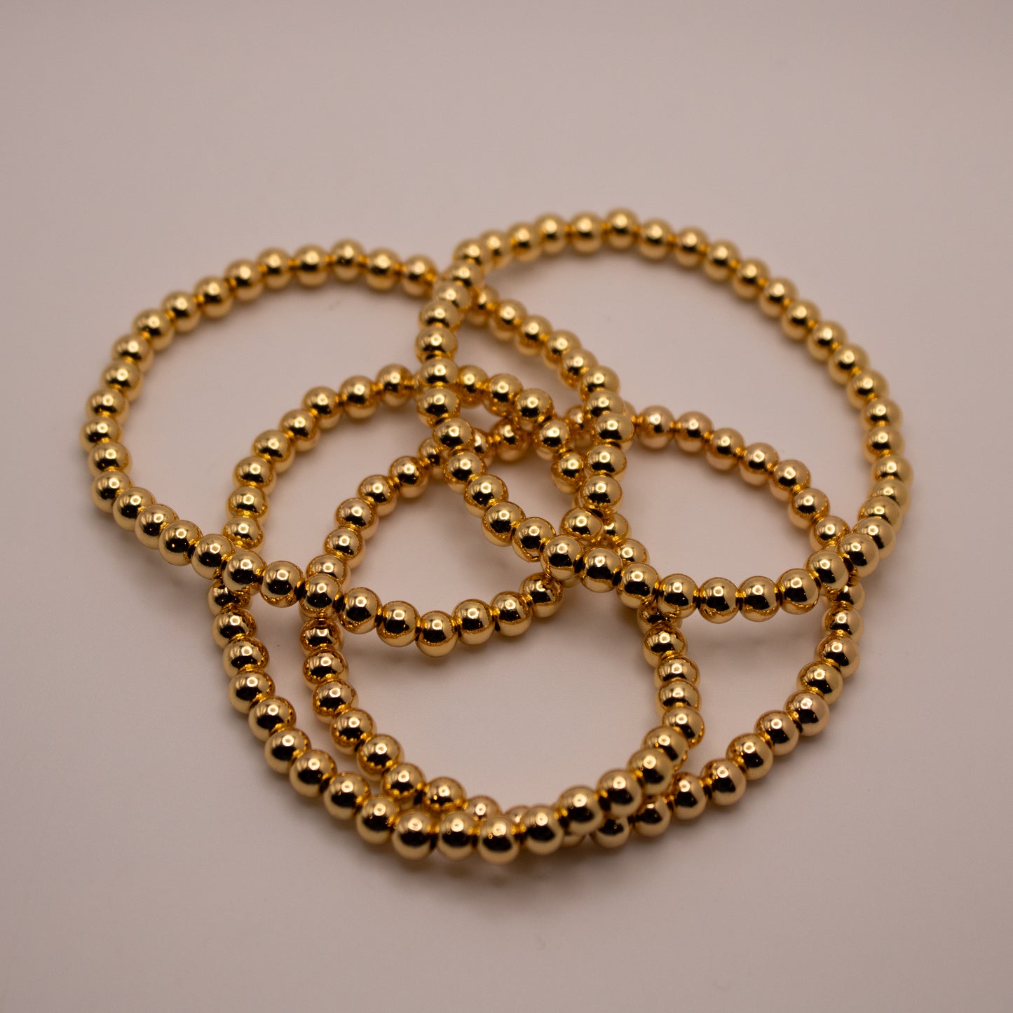 5mm Gold Beaded Bracelet