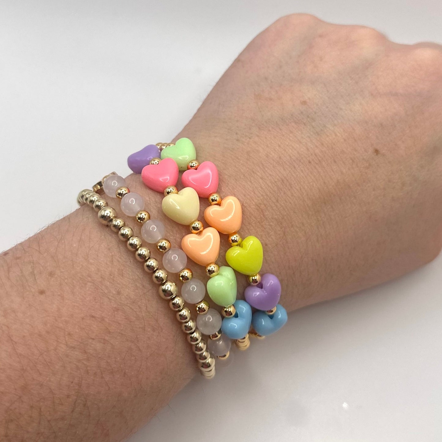 Kid's Rainbow Heart Bracelet