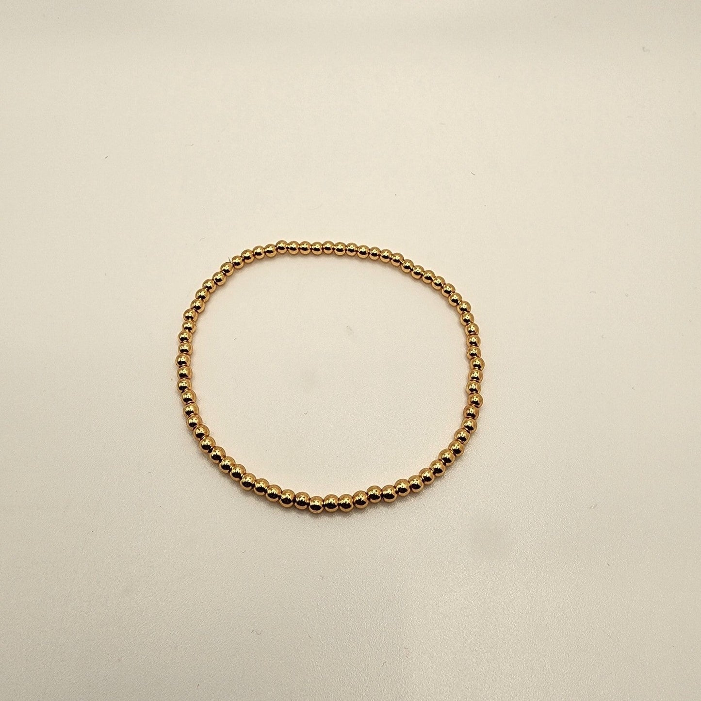 The Laken Jane: 3mm Gold Beaded Bracelet